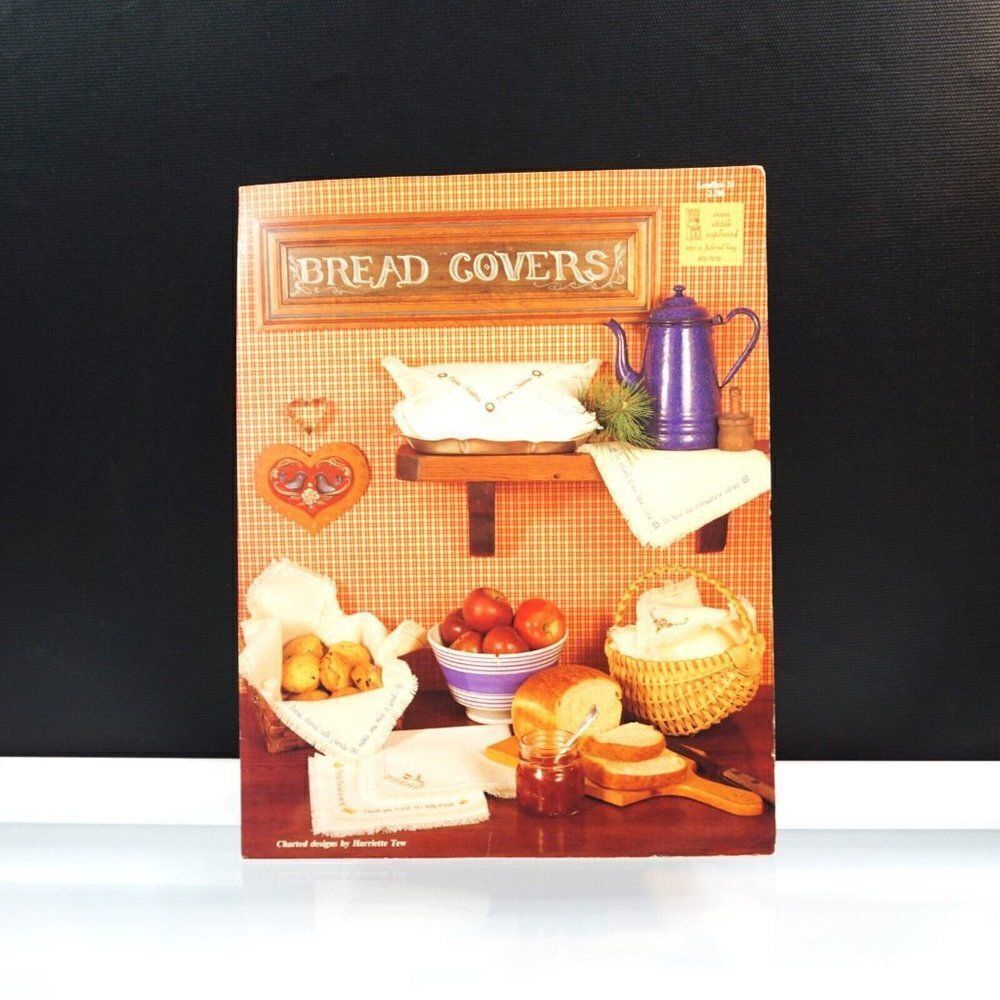 Bread Covers by Harriet Tew Counted Cross Stitch Patterns Vintage 1983 Leaflet